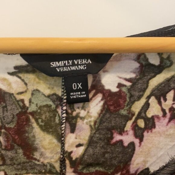 Vera Wang floral flowy long sleeve top size 0X - Picture 5 of 9